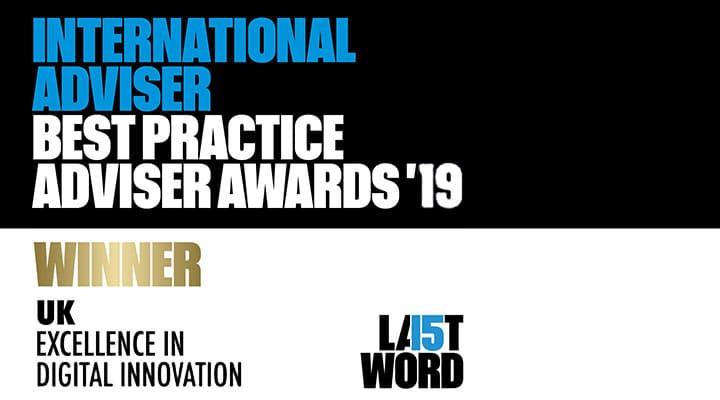 2019 IA Best Practice Adviser Awards - UK Excellence in Digital Innovation (Winner)